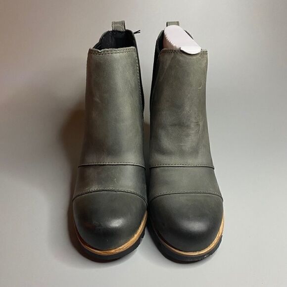 Sorel Lea Wedge Boots Joan of Arctic Chelsea Quarry Grey Black 5 waterproof - Picture 2 of 5